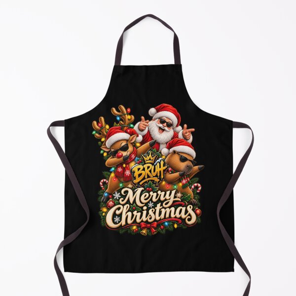 Item preview, Santa Claus And Cute Reindeer Merry Christmas Art designed and sold by DailySparks.