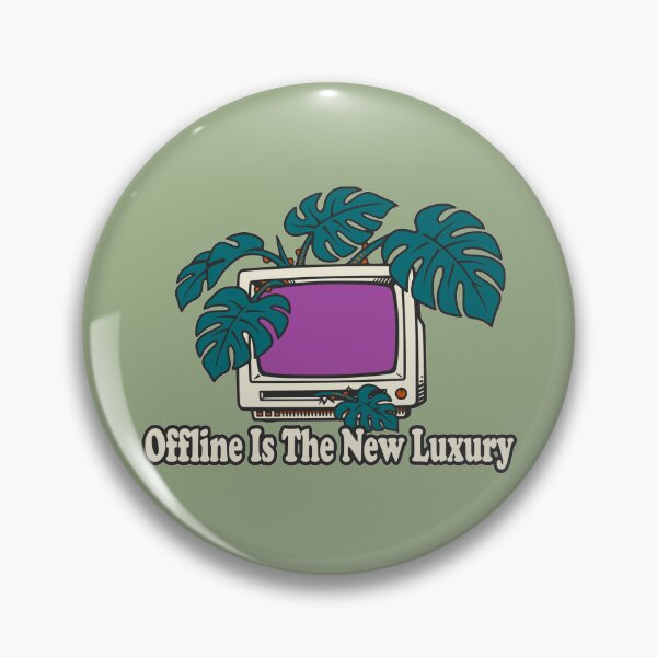 Item preview, Offline Is The New Luxury Retro Plant Aesthetic designed and sold by KungPowUnicorn.