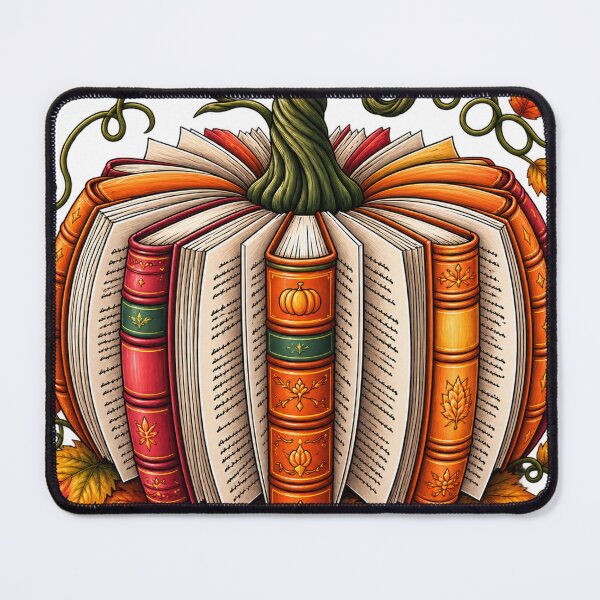 Artikelvorschau, Herbstlicher Bücherwurm entworfen und verkauft von Alchemy Threads .