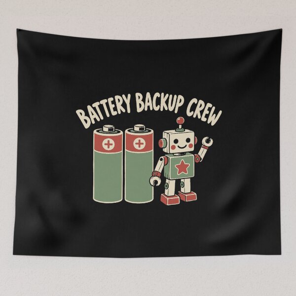 Item preview, Cozy Christmas Battery Backup Crew Retro Toy Robot designed and sold by AMICO77.