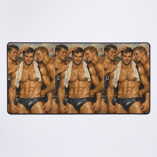 Item preview, Retro Jocks "The Swim Team" Gay Leather Art Design designed and sold by ItsAKinkThing.