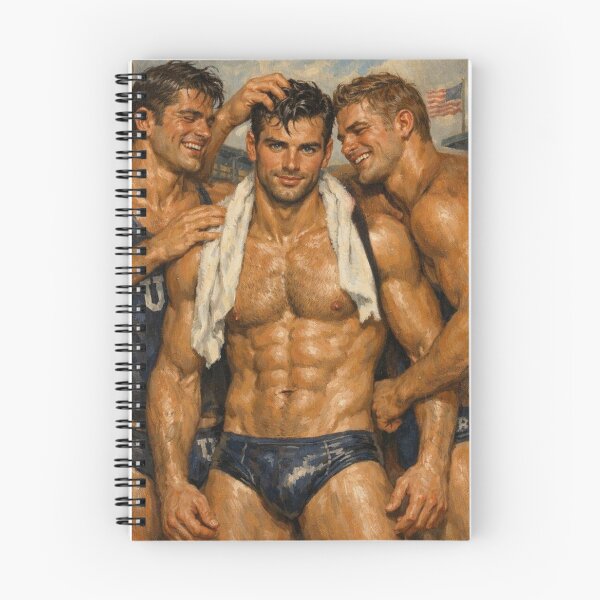 Item preview, Retro Jocks "The Swim Team" Gay Leather Art Design designed and sold by ItsAKinkThing.