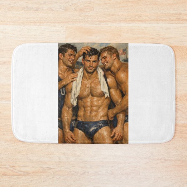 Item preview, Retro Jocks "The Swim Team" Gay Leather Art Design designed and sold by ItsAKinkThing.
