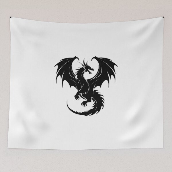 Item preview, Black Dragon Fantasy Silhouette designed and sold by WildPetal.