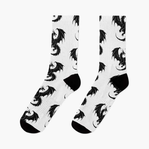 Artikelvorschau, Schwarze Drachen-Fantasy-Silhouette entworfen und verkauft von WildPetal.