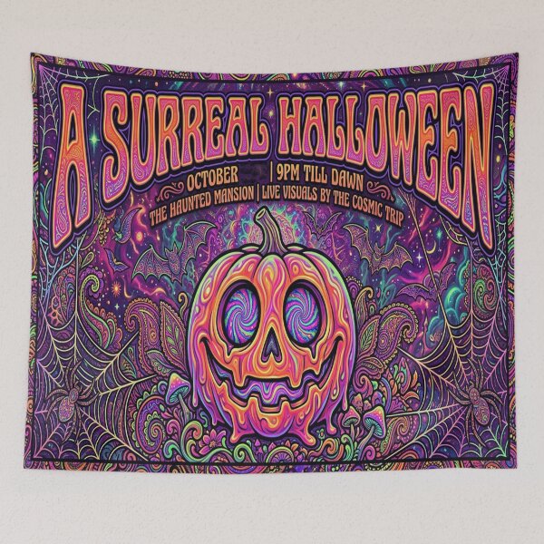 Item preview, A Psychedelic Halloween poster designed and sold by Solomon-Ent-144.