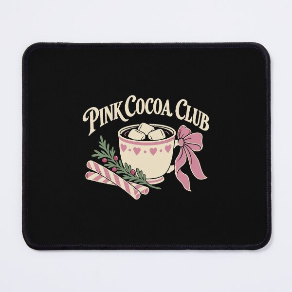 Item preview, Cozy Pink Cocoa Club Christmas Mug and Ribbon designed and sold by AMICO77.