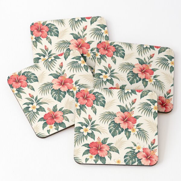 Item preview, Colorful Summer Flowers and Tropical Leaves Pattern. designed and sold by MissYouONLY.