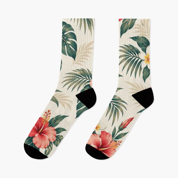 Aperçu de l'œuvre Motifs colorés de fleurs d'été et de feuilles tropicales. créée et vendue par MissYouONLY.