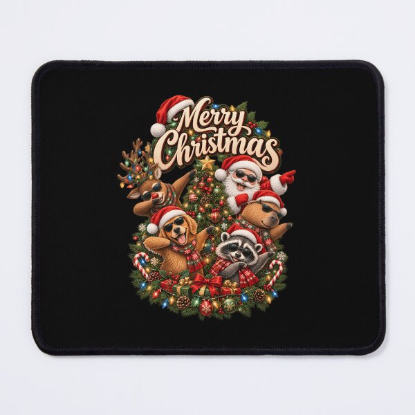 Item preview, Cute Animals Merry Christmas Group Holiday Art designed and sold by DailySparks.