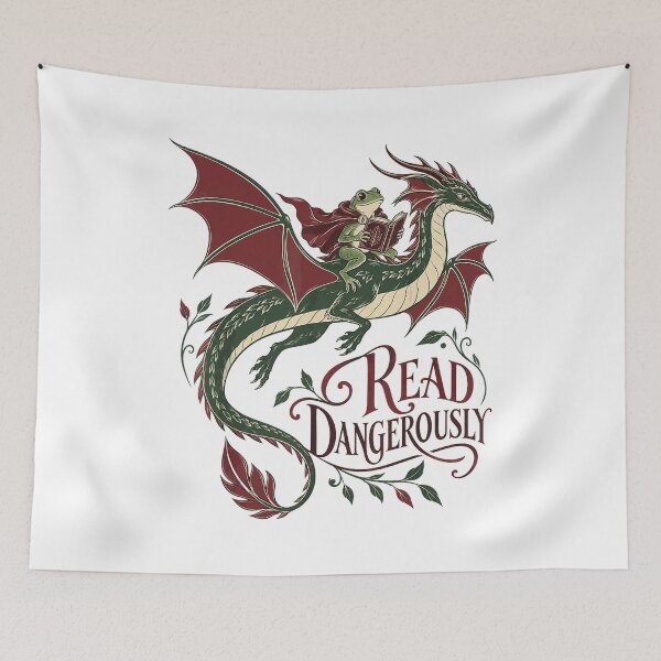 Item preview, Read Dangerously Dragon and Frog Book Lover designed and sold by TadeoNivar.