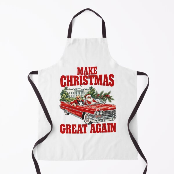 Aperçu de l'œuvre Trump humoristique rend Noël à nouveau formidable, le Père Noël et Trump dans une voiture rouge, le Père Noël Trump créée et vendue par LiverEver.