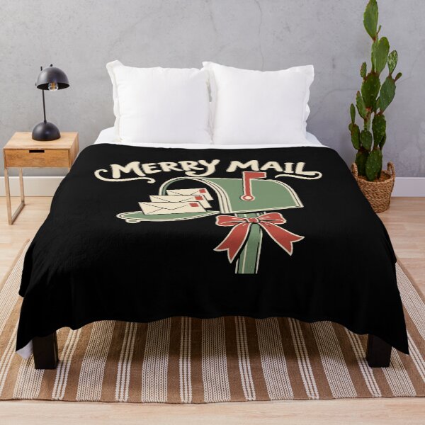 Item preview, Cozy Christmas Merry Mail Festive Mailbox and Letters designed and sold by AMICO77.