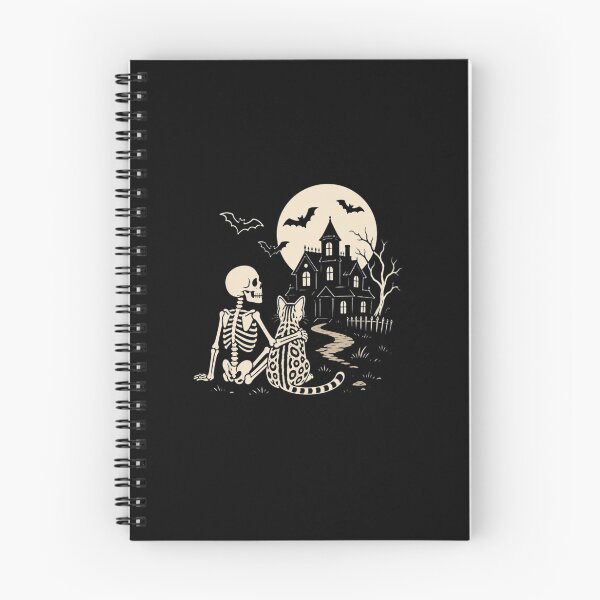 Item preview, Best Friends Forever – Skeleton and Bengal cat in the full moonlight designed and sold by Bengoer18.