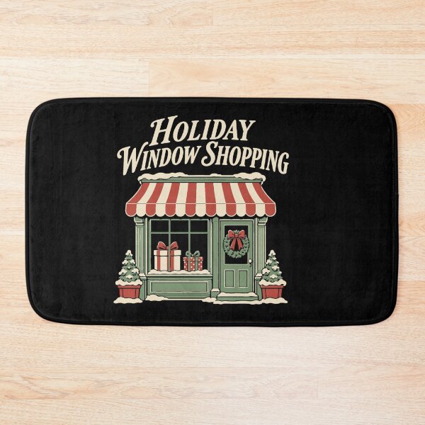 Item preview, Cozy Christmas Holiday Window Shopping Vintage Gift Shop designed and sold by AMICO77.