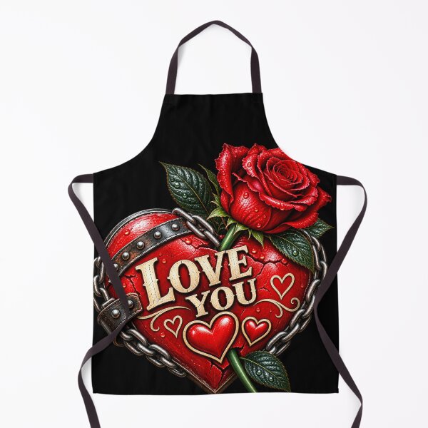 Item preview, Love You – Chained Heart & Red Rose designed and sold by JanRizz.
