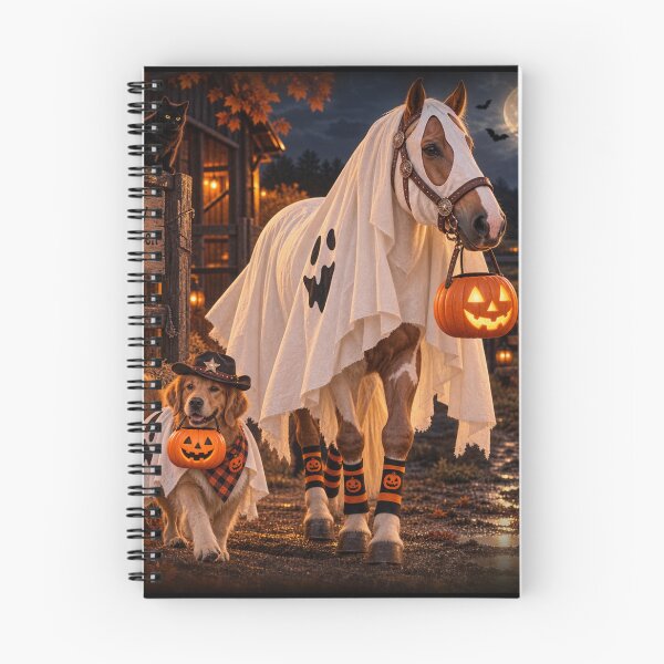Item preview, Halloween Horse & Dog – Cute Western Trick or Treat designed and sold by  QuarterHorseArt by Just my Studio.