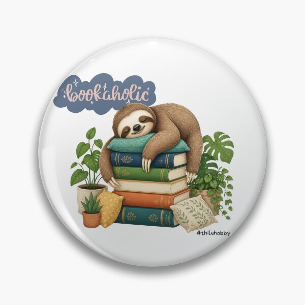 Item preview, Sleeping sloth on a stack of books designed and sold by thilu-hobby.