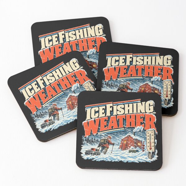 Item preview, Freezing Weather Ice Fishing Vintage Winter Fishing Design designed and sold by DopeyRobot.