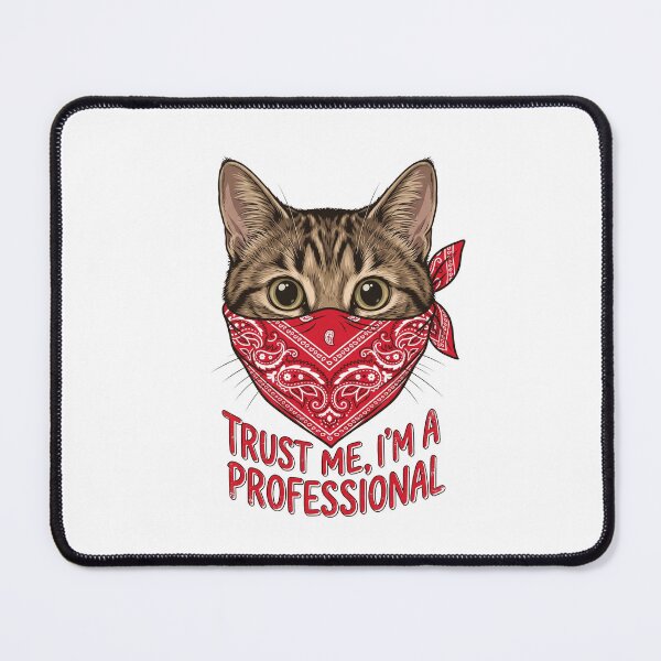 Item preview, Bandit Cat Red Bandana designed and sold by AURA Vibes.