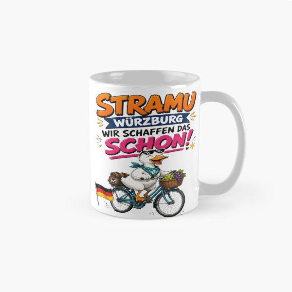 Item preview, StraMu Würzburg Wir Schaffen Das Schon Duck Bicycle T-Shirt designed and sold by Sushikidsntoddlers.
