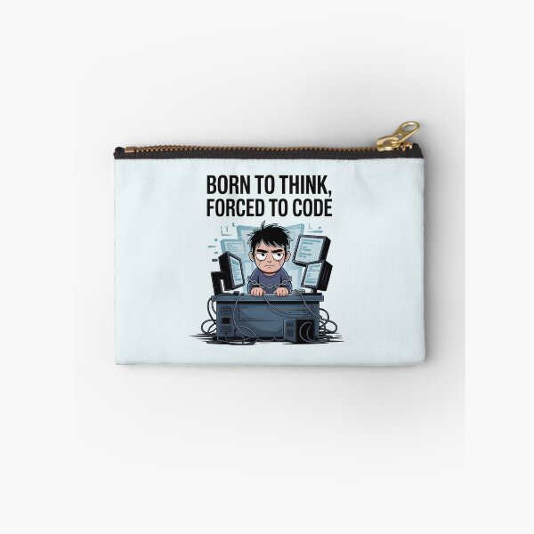 Item preview, Born to Think, Forced to Code – Funny Programmer AI Humor Design designed and sold by Jollys-ArtShop.