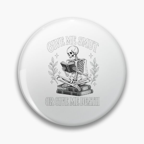 Item preview, Give Me Smut Or Give Me Death Skeleton Reading Books Vintage Art designed and sold by LiverEver.