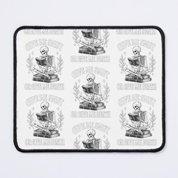 Item preview, Give Me Smut Or Give Me Death Skeleton Reading Books Vintage Art designed and sold by LiverEver.