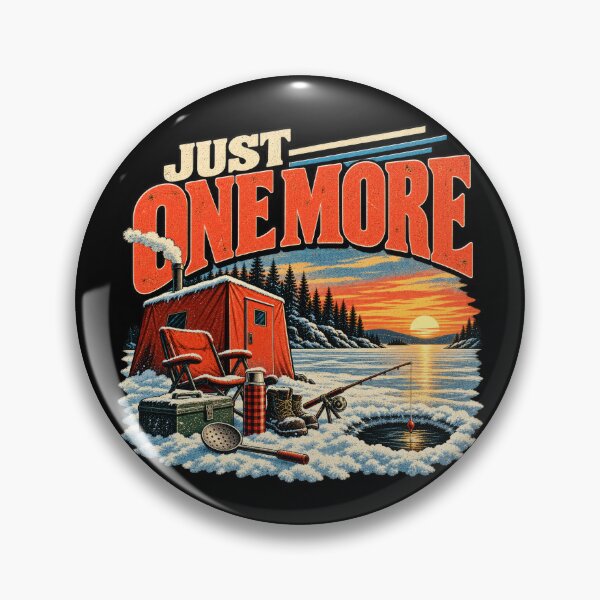 Item preview, Just One More Vintage Ice Fishing Winter Fishing Design designed and sold by DopeyRobot.