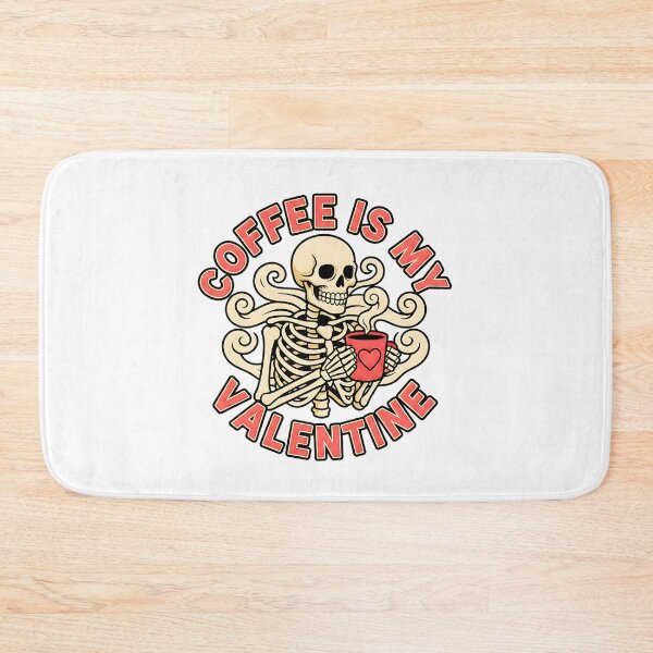 Item preview, Coffee is My Valentine Funny Skull Valentine designed and sold by ArtDesignTp.