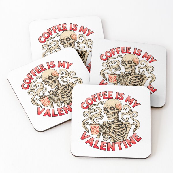 Item preview, Coffee is My Valentine Skull Coffee Humor designed and sold by ArtDesignTp.