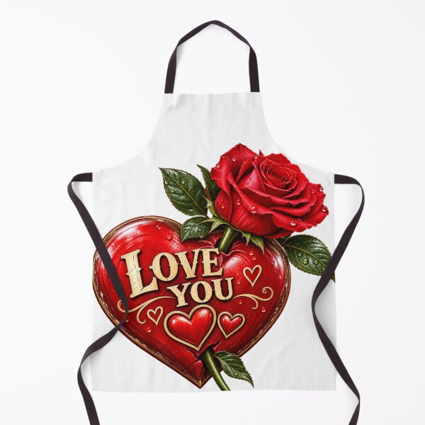 Item preview, Love You – Romantic Heart & Red Rose designed and sold by JanRizz.