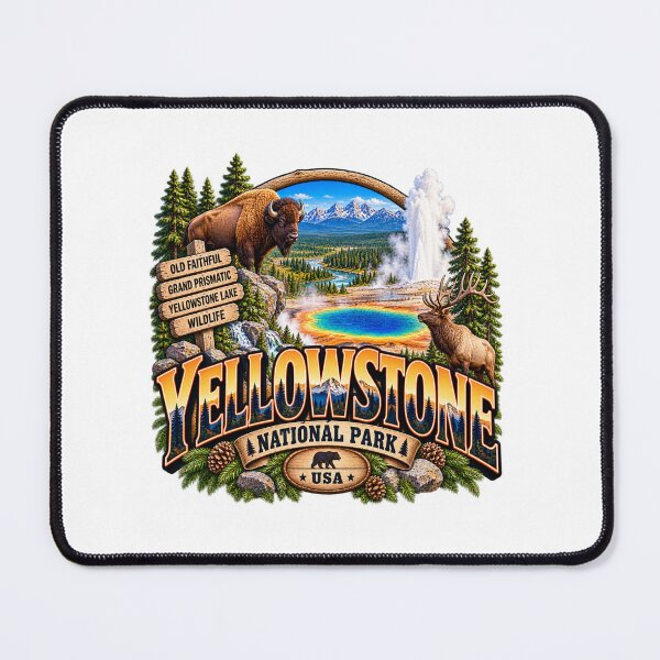 Item preview, Yellowstone National Park – Geysers Wilderness & Wildlife designed and sold by Wandervogel123.