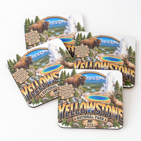 Item preview, Parque Nacional de Yellowstone – Géiseres, Área Silvestre y Vida Silvestre designed and sold by Wandervogel123.