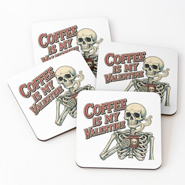 Item preview, Coffee is My Valentine Skeleton Valentine's Day designed and sold by ArtDesignTp.