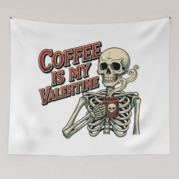 Item preview, Coffee is My Valentine Skeleton Valentine's Day designed and sold by ArtDesignTp.