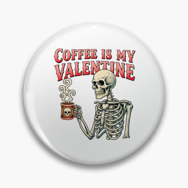Artikelvorschau, Kaffee ist mein Valentinstag – Lustiger Skelettschädel entworfen und verkauft von ArtDesignTp.