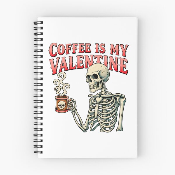 Item preview, Coffee is My Valentine Funny Skeleton Skull designed and sold by ArtDesignTp.