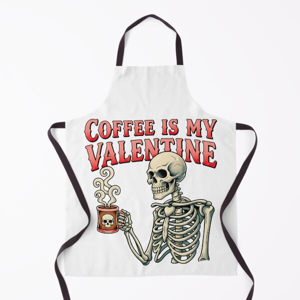 Item preview, Coffee is My Valentine Funny Skeleton Skull designed and sold by ArtDesignTp.