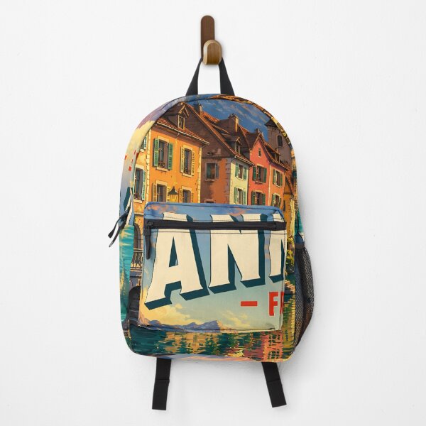 Item preview, Annecy France Sunset – Vintage Travel Poster designed and sold by LSVart.