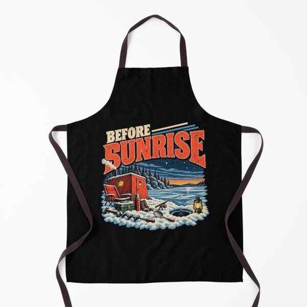 Artikelvorschau, Before Sunrise Ice Fishing Vintage Winter Fishing Design entworfen und verkauft von DopeyRobot.