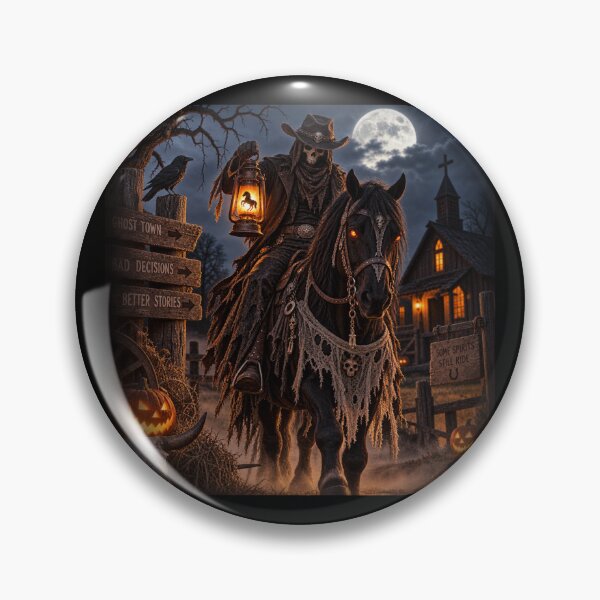 Item preview, Ghost Rider – Haunted Western Halloween designed and sold by  QuarterHorseArt by Just my Studio.
