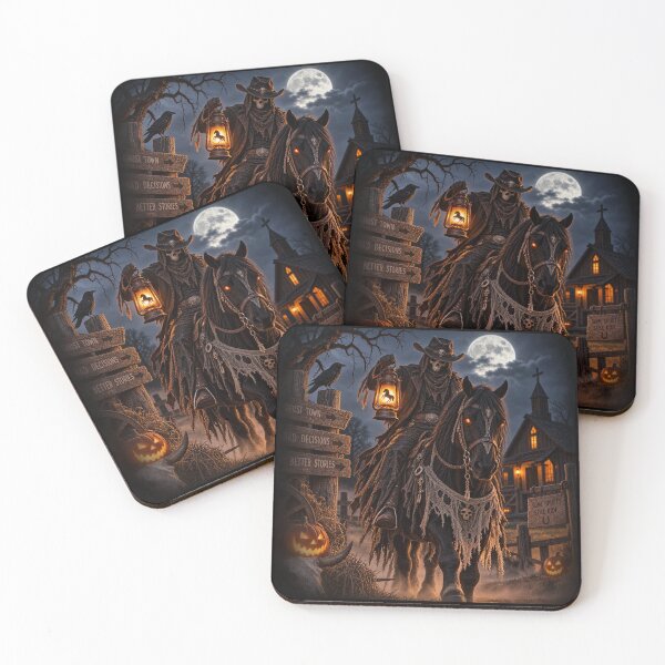 Item preview, Ghost Rider – Haunted Western Halloween designed and sold by  QuarterHorseArt by Just my Studio.