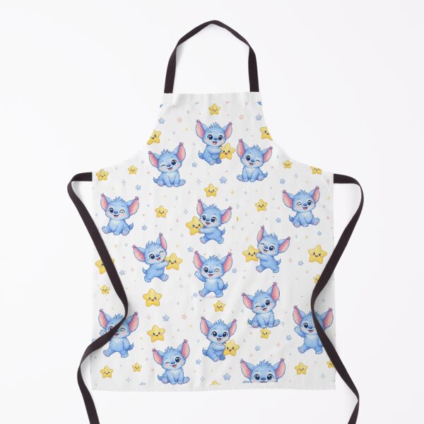 Artikelvorschau, Niedliches blaues Wesen & fröhliche Sterne – Kawaii-Pastellmuster entworfen und verkauft von CozyScribble.