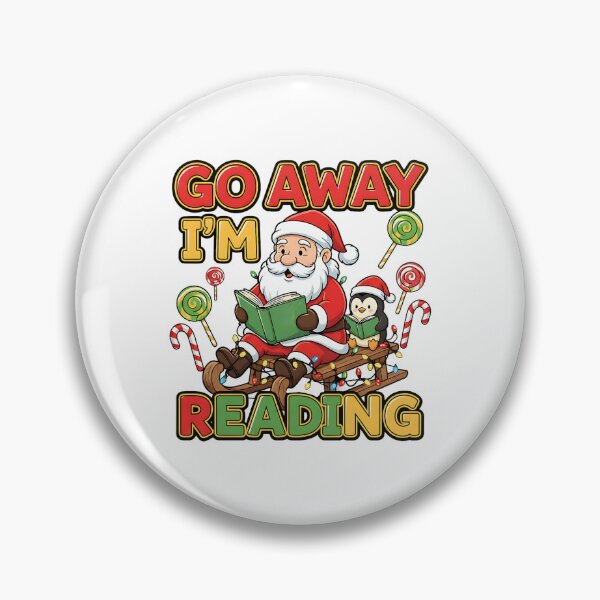 Item preview, Go Away I'm Reading Christmas Reading Penguin designed and sold by ArtDesignTp.
