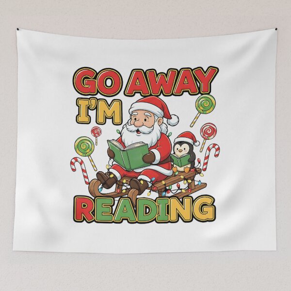 Item preview, Go Away I'm Reading Christmas Reading Penguin designed and sold by ArtDesignTp.
