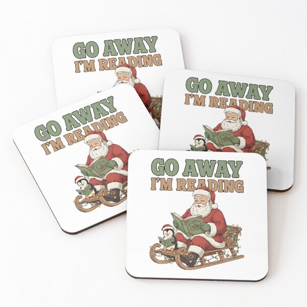 Item preview, Go Away I'm Reading Festive Santa Penguin designed and sold by ArtDesignTp.
