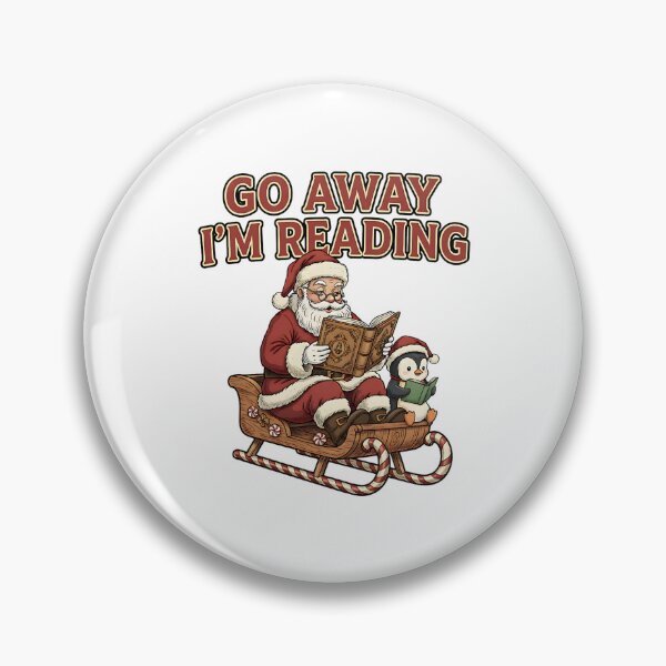 Item preview, Go Away I'm Reading Penguin Christmas Reading designed and sold by ArtDesignTp.