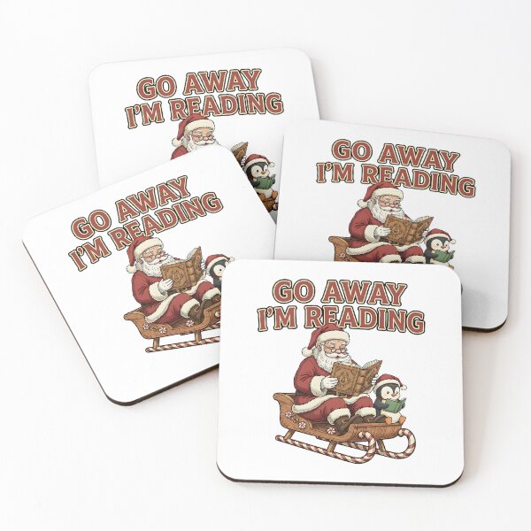 Item preview, Go Away I'm Reading Penguin Christmas Reading designed and sold by ArtDesignTp.