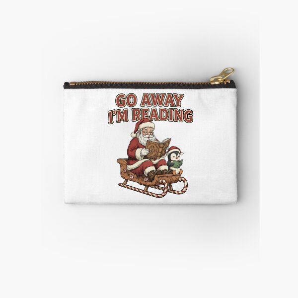 Item preview, Go Away I'm Reading Penguin Christmas Reading designed and sold by ArtDesignTp.